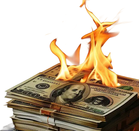 money burning